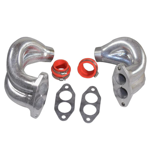 Dual Port End Castings, PAIR, with clamps and boots