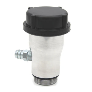 Vented Oil Filler Tube - Polished w/Plastic Cap