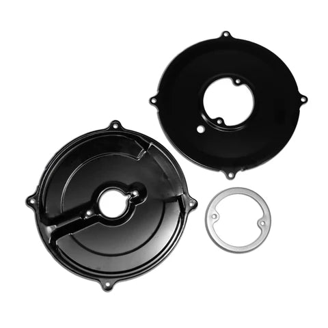 Black 3pc Alternator Backing Plate Kit