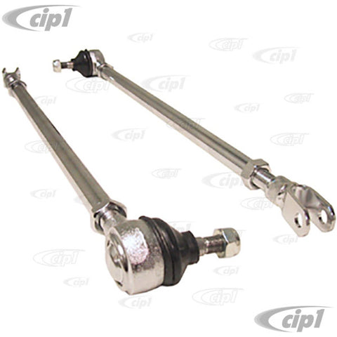 CHROME COMPLETE TIE RODS - L&R PAIR - W/EARLY STYLE SMALL TIE-ROD ENDS - OFF-ROAD RACK & PINION - SOLD PAIR