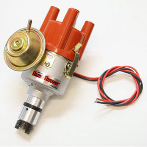 Pertronix Flame-Thrower CAST Distributor, w/ Vacuum Adv and Ignitor Electronic Ignition