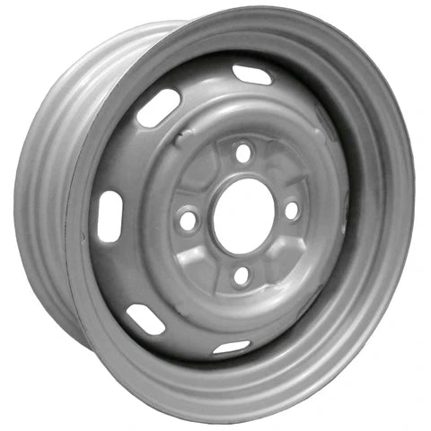 4 Lug Rim Silver with Slots 4/130 4.5" Wide Slotted