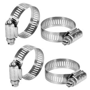 HOSE CLAMPS, 1/4" AND 5/16" HOSE, PACK OF 4