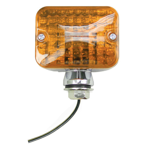 SINGLE FILAMENT MICRO TAIL LIGHT WITH AMBER LENS & CHROME HOUSING,EACH
