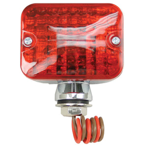 DUAL FILAMENT MINI TAIL LIGHT WITH RED LENS & CHROME HOUSING, EACH