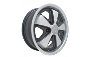 911 Fuch Style Wheel Silver & Black 17 x 7 - For 5x112 Bolt Pattern