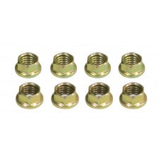 EXHAUST OR INTAKE MANIFOLD NUTS - 10MM O.D. X 8MM THREAD - SOLD SET OF 8 PIECES