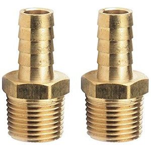 EMPI 9214 STRAIGHT BRASS FITTINGS, MALE 1/2" NPT X 1/2" BARBED, PAIR