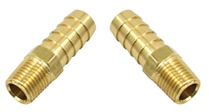 FITTINGS FOR EMPI FILTER FLOW OIL PUMPS 1/4" MALE NPT X 1/2" HOSE BARB