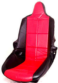 RED VINYL HIGH BACK POLY SEAT COVER