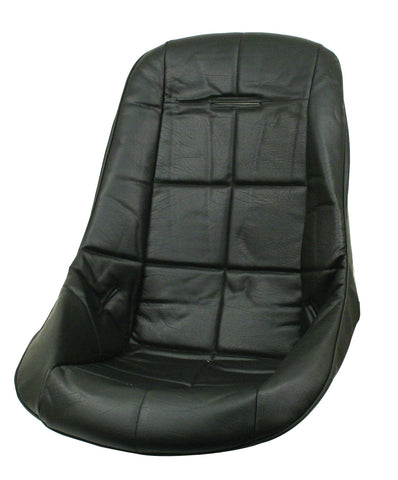 BLACK VINYL LOW BACK POLY SEAT COVER EACH