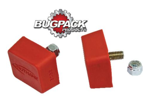 BUMP STOPS, RECTANGULAR, With Molded In Stud, Pair BUGPACK