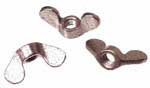 LICENSE LIGHT HOUSING WING NUTS, secures license housing to engine lid, fits all Beetles through 1957, set of 3