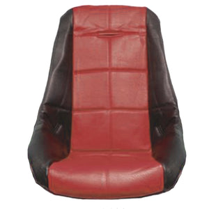 RED VINYL LOW BACK POLY SEAT COVER