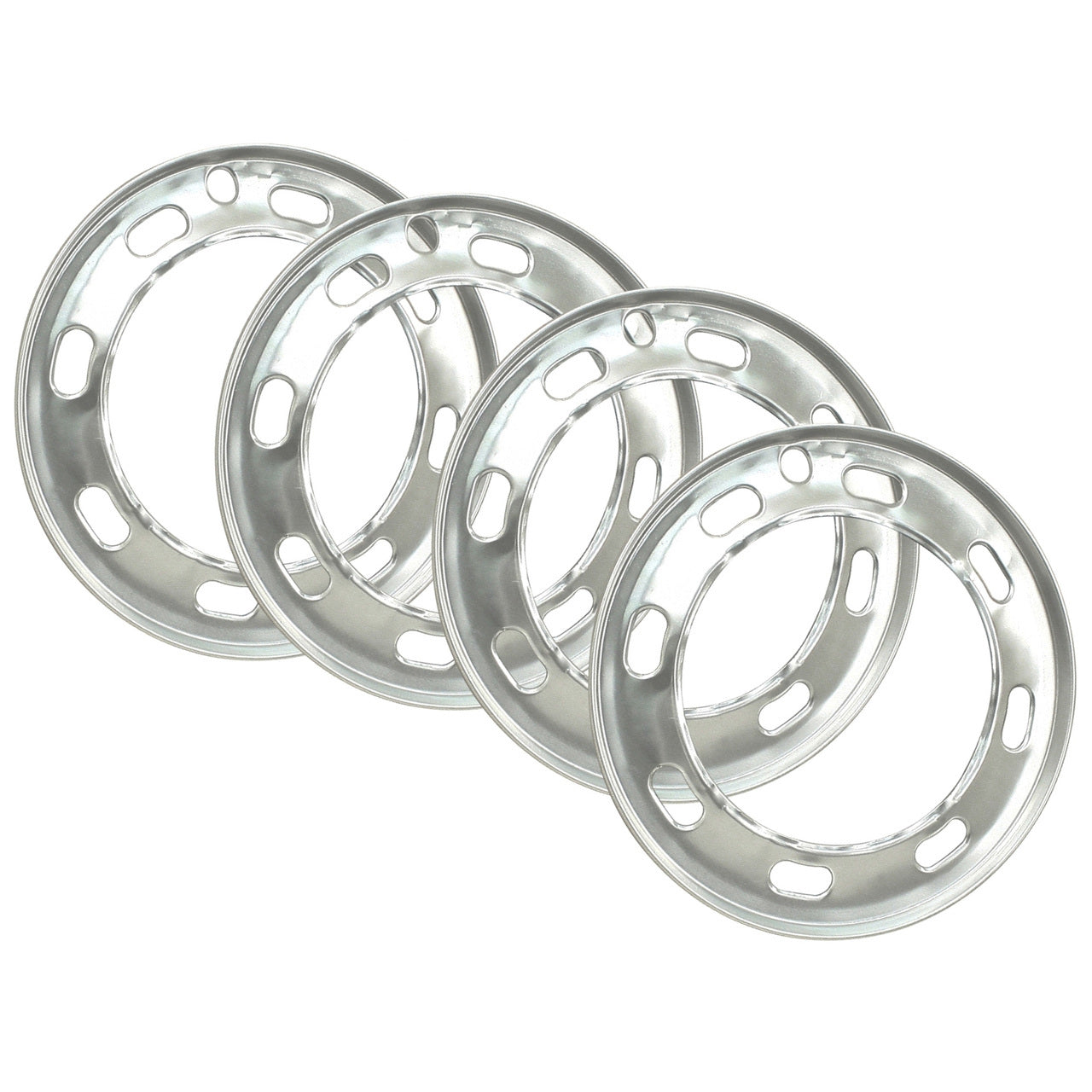 ALUMINUM BEAUTY RINGS FOR EARLY VW 15" WHEELS 1974-1979, SET OF 4