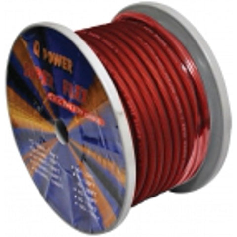 Qpower 4GARED 100 ft. 4 Gauge Ultra Flexible Ground Wire for Amp Installation, Red