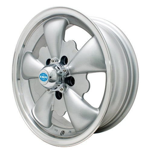 Gt-5 Wheel, Silver With Polished Lip, 5.5" Wide, 5 on 112mm