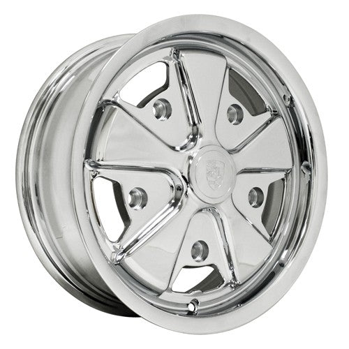 911 Alloy Wheel, All Chrome, 5.5" Wide, 5 on 205mm