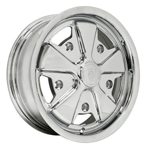 911 Alloy Wheel, Polished, 6" Wide, 5 on 130mm