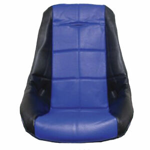 BLUE VINYL LOW BACK POLY SEAT COVER