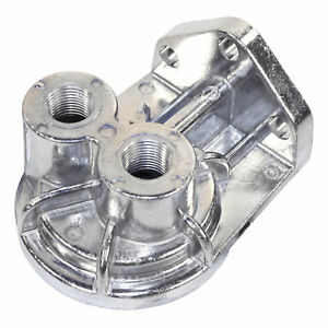 SPIN-ON OIL FILTER ADAPTER WITH NIPPLE FITTING, PORTS UP