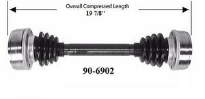 DRIVE AXLE ASSEMBLY, RIGHT SIDE VW BUS A/T 1968-79, EA